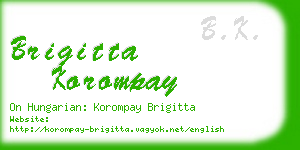 brigitta korompay business card